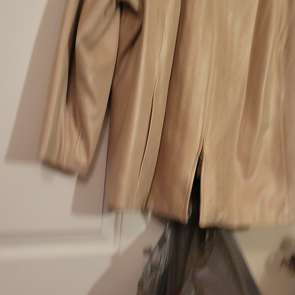 Womens Beige Leather Jacket size 22W